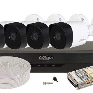 Kit supraveghere 4 camere 2MP Full HD + DVR 4 canale si accesorii