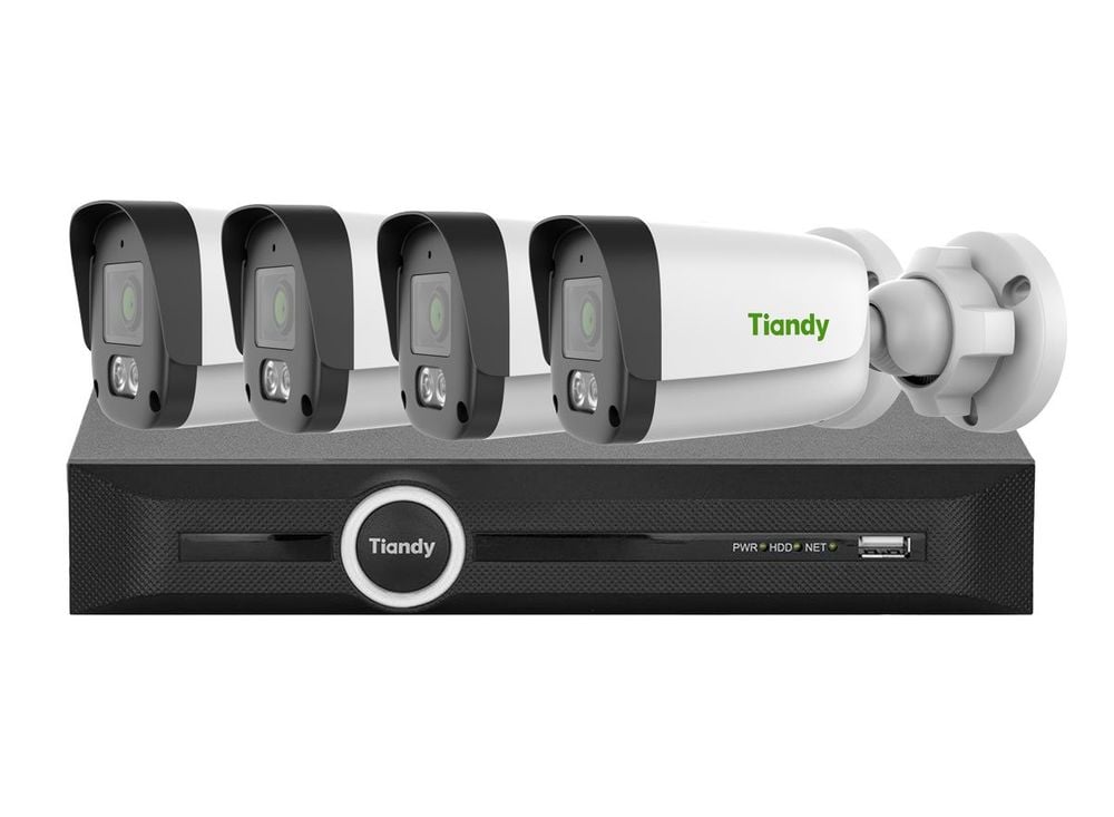 Kit supraveghere IP PoE Tiandy, 4 camere, 5MP, NVR 5 canale, KIT-TN5MPOE. Fiabilitate si performanță 1 Kit supraveghere IP PoE Tiandy