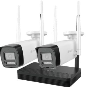 Kit supraveghere IP wireless de exterior Hikvision HiLook IKS-2042BH-PH/W