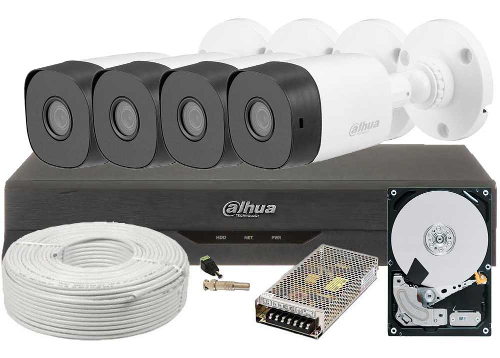 Kit supraveghere video COMPLET, 2 MP Full HD, IR 20m, 2 Terabyte stocare, GATA DE INSTALARE. Fiabilitate si performanță 1 Kit supraveghere video COMPLET