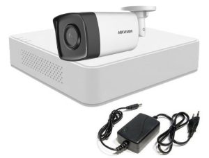 Kit supraveghere video, DVR cu 1 camera bullet, smart IR 40m, Audio, Hikvision SAF-1XFHDIR40. Fiabilitate si performanță
