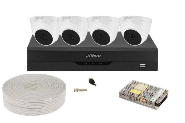 Kit supraveghere video complet cu 4 camere interior 2MP Safer