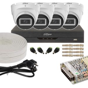 Kit supraveghere video complet cu 4 camere interior Full HD Dahua KIT4I22-2TB-TW-DH
