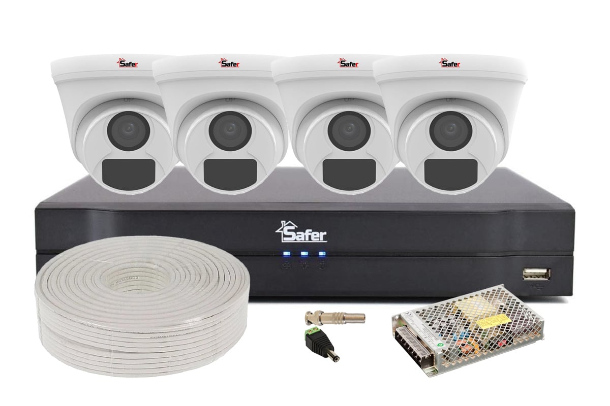 Kit supraveghere video cu accesorii, 4 camere interior 2MP, Safer, KIT5MPINT-SAF-I2. Fiabilitate si performanță – ofertă, preț și specificații