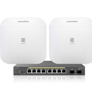 Kit switch PoE 8 porturi GB, 2 porturi SFP si access point dual band Wi-Fi 6, EnGenius KitFITOfficePlus. Fiabilitate si performanță – ofertă, preț și specificații