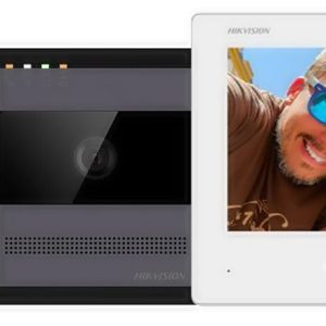 Kit videointerfon Hikvision DS-KIS704EY/Aluminum
