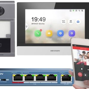 Kit videointerfon IP Hikvision