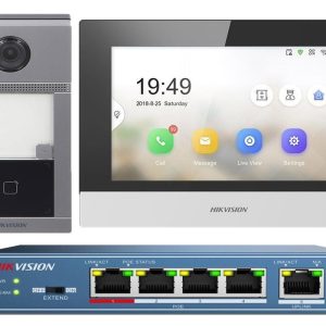 Kit videointerfon IP Hikvision