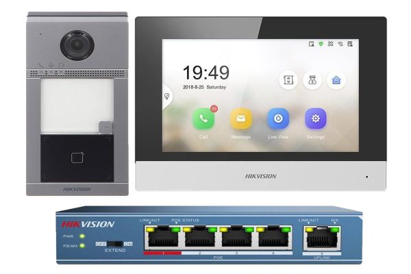 Kit videointerfon IP Hikvision