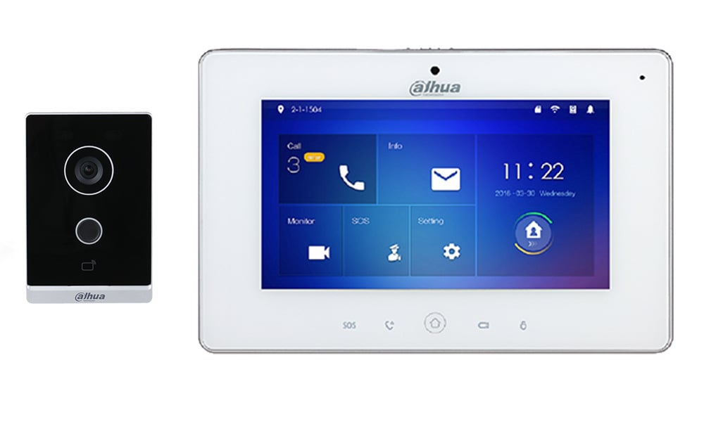 Kit videointerfon IP cu apelare si control de pe telefonul mobil, 1 familie, monitor 7 inch, Dahua, KTW01. Fiabilitate si performanță 1 Kit videointerfon IP cu apelare si control de pe telefonul mobil