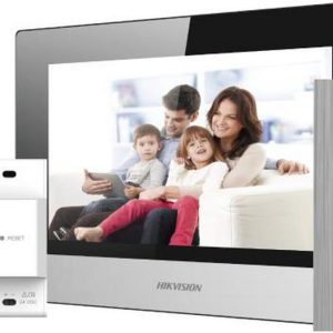 Kit videointerfon IP pe 2 fire Hikvision DS-KIS702/S