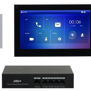 Kit videointerfon IP si switch PoE