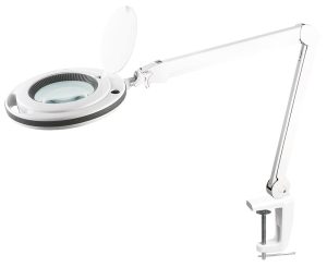 Lampa cu lupa de 5 dioptrii, 10W, 730 lm, 6500K, clema metalica, brat reglabil, Rebel NAR0461-2. Fiabilitate si performanță