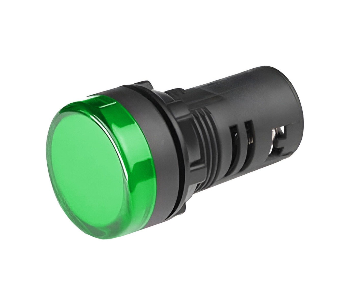 Lampa de semnalizare LED verde Freder LS-GR-D22/12V, 12V AC/DC, diametru montaj 22mm. Fiabilitate si performanță 1 Lampa de semnalizare LED verde Freder LS-GR-D22/12V