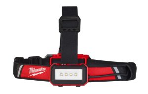 Lanterna LED pentru cap Milwaukee, model L4 HLRP-301, 600 lumeni, incarcare prin cablu USB, IP54, prinderi pentru casca de protectie, 4933479767. Fiabilitate si performanță