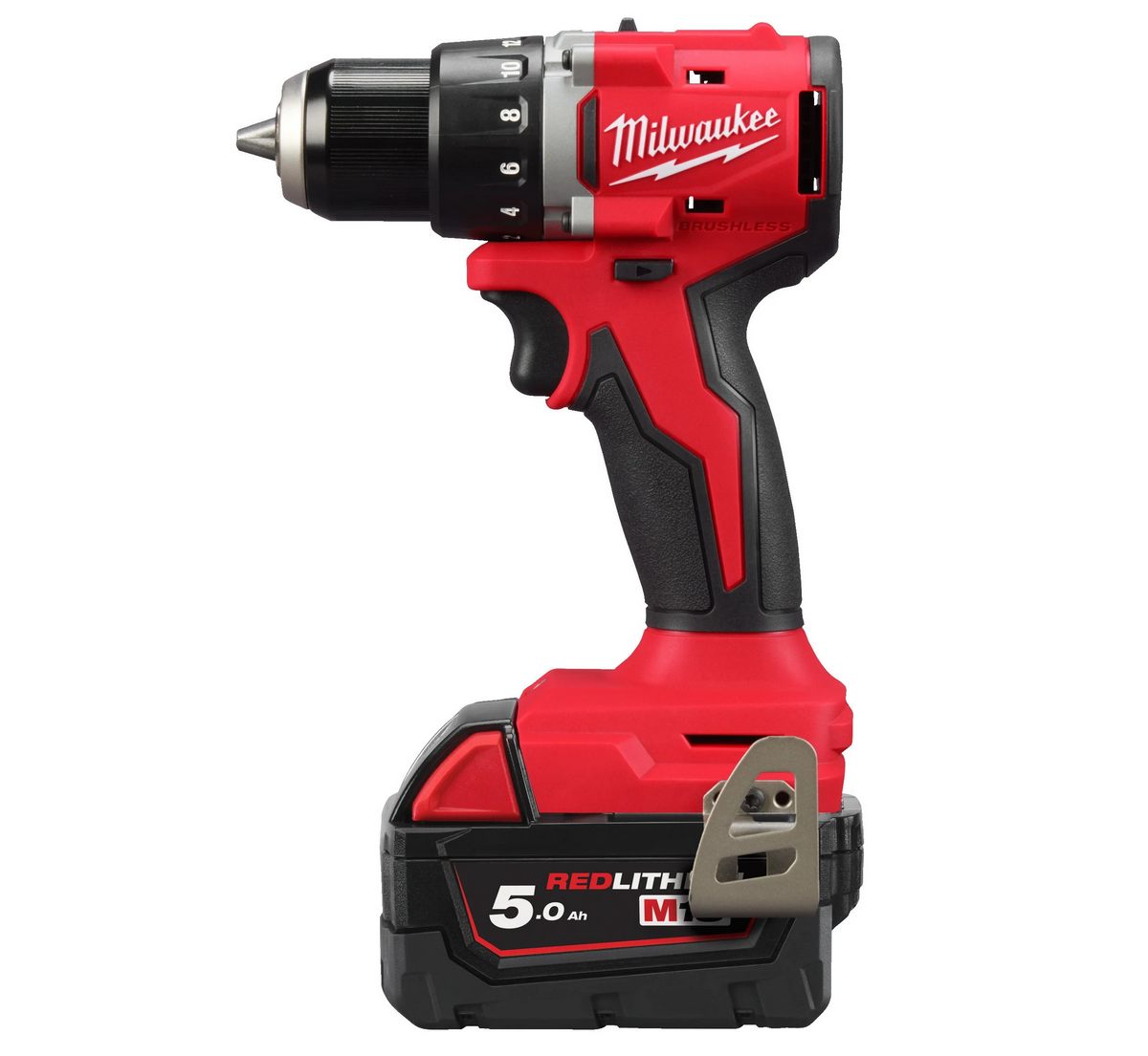 Masina de gaurit Milwaukee M18 BLDDRC-502C, mandrina 13mm, motor fara perii, cuplu 60.5 Nm, cu doi acumulatori M18, 4933492835. Fiabilitate si performanță 1 Masina de gaurit Milwaukee M18 BLDDRC-502C