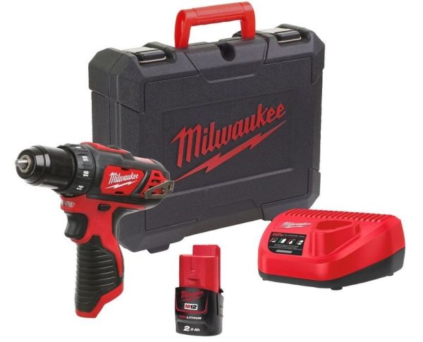 Masina de gaurit subcompacta cu acumulator si incarcator Milwaukee M12