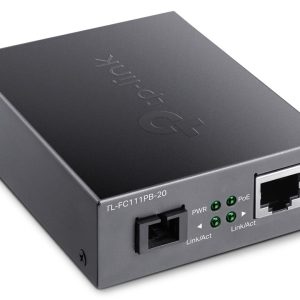 Media Convertor WDM 10/100Mbps, bidirectional, cu un port PoE, Extensie fibra optica pana la 2000 m Tp-Link TL-FC111PB-20. Fiabilitate si performanță – ofertă, preț și specificații