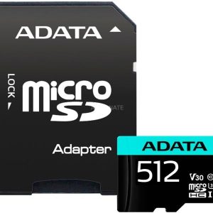 Micro SD Card 512GB Clasa 10 ADATA UHS-I U3 cu adaptor