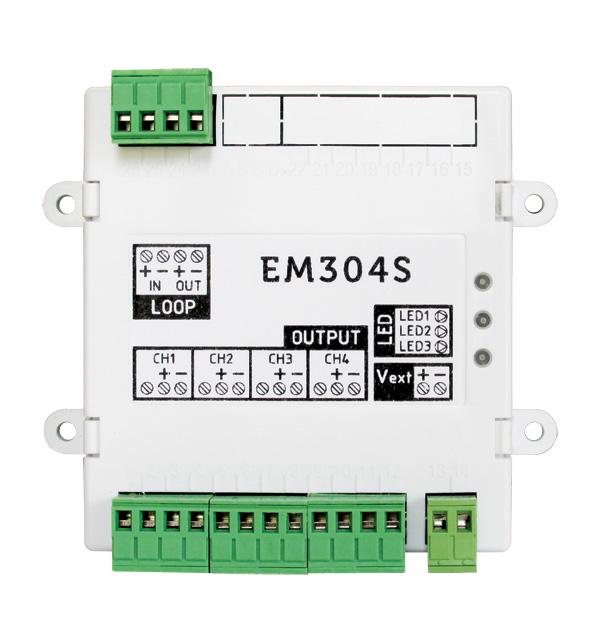 Modul adresabil 4 iesiri supervizate Inim EM304S. Fiabilitate si performanță 1 Modul adresabil 4 iesiri supervizate Inim EM304S