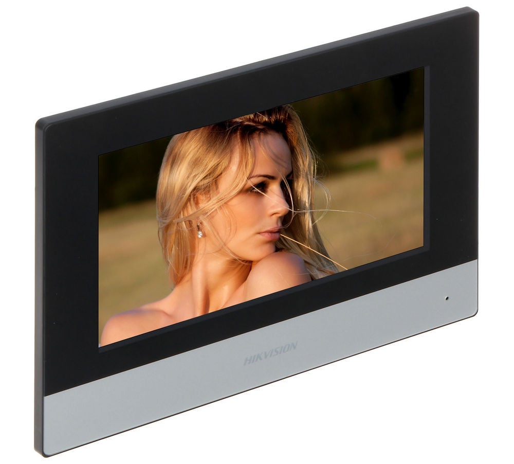 Monitor 7 inch TCP/IP Wireless Hikvision DS-KH6320-WTE1, memorie interna 128 Mb, PoE, DS-KH6320-WTE1(B). Fiabilitate si performanță 1 Monitor 7 inch TCP/IP Wireless Hikvision DS-KH6320-WTE1