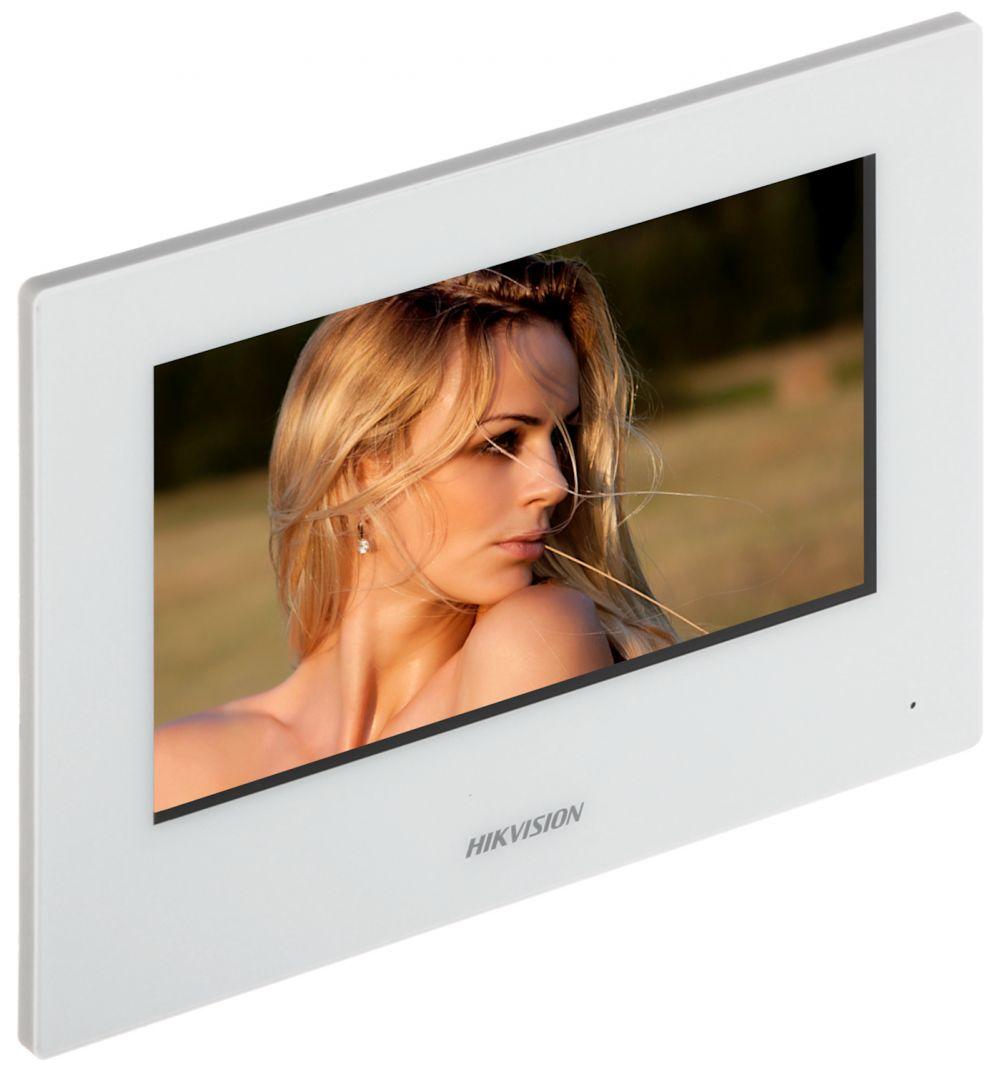 Monitor 7 inch TCP/IP Wireless, memorie interna 128 Mb, PoE, Alb, Hikvision DS-KH6320-WTE1-W. Fiabilitate si performanță 1 Monitor 7 inch TCP/IP Wireless