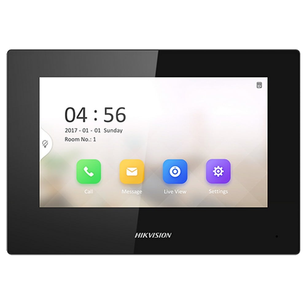 Monitor pentru videointerfon IP, ecran LCD, 7 inch, touch screen, PoE, Hikvision, DS-KH6320-LE1(B). Fiabilitate si performanță 1 Monitor pentru videointerfon IP