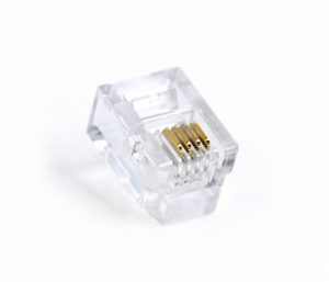 Mufa RJ11 pentru cablu telefon, 6 pini - Fiabilitate și performanță 1 Mufa RJ11 pentru cablu telefon, 6 pini 4 contacte, RJ11. Fiabilitate si performanță