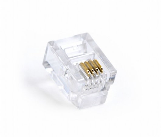 Mufa RJ11 pentru cablu telefon, 6 pini 4 contacte, RJ11. Fiabilitate si performanță 1 Mufa RJ11 pentru cablu telefon