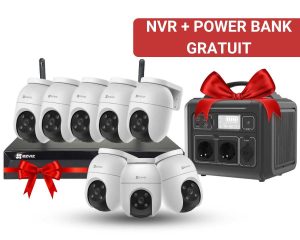 PROMO: Kit cu 8 camere rotative, wireless, cu alarma, NVR + Power Bank Gratuit, Ezviz KITX5S(8W)+8xC8c4MP. Fiabilitate si performanță