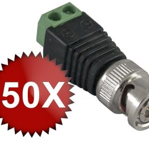 Pachet 50 x Mufa BNC M - UTP cu surub