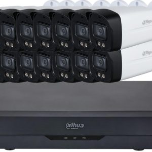 Pachet cu sistem de supraveghere compus din 16 camere cu microfon Dahua Full Color