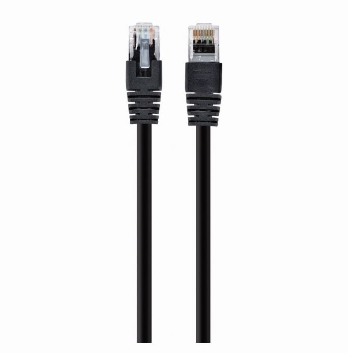 Patch Cord UTP CAT5 E, CCA, 0.25m, negru, AWG26, SP-PT-CAT5-0.25M-BK. Fiabilitate si performanță 1 Patch Cord UTP CAT5 E