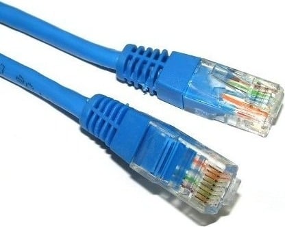 Patchcord UTP Cat5e, AWG26, cupru-aluminiu, lungime 2m, albastru, SP-PT-CAT5-2M-BL. Fiabilitate si performanță 1 Patchcord UTP Cat5e
