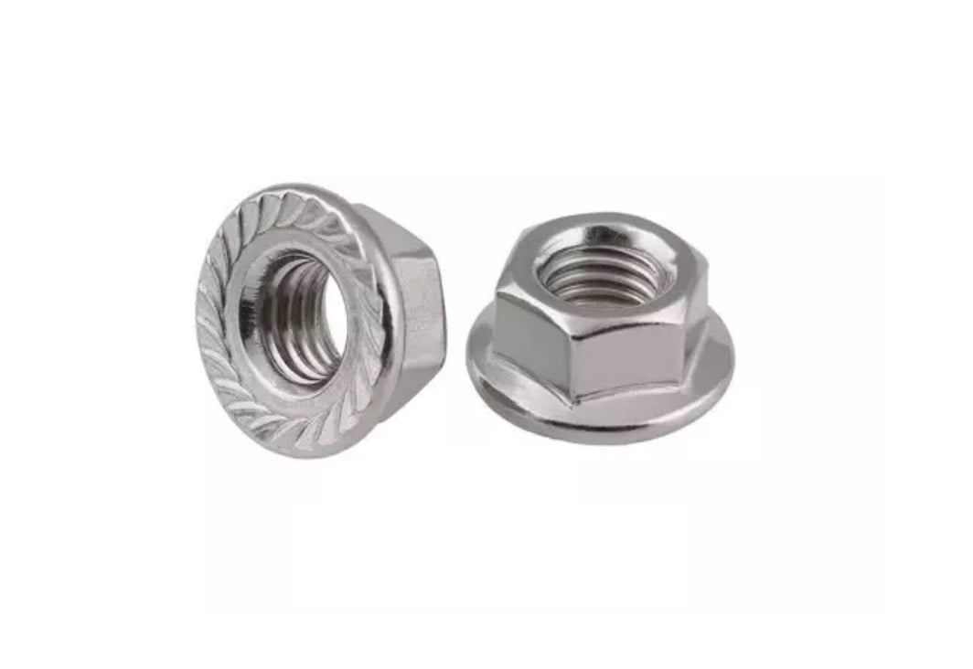 Piulita inox cu flansa autoblocabila M8, A2, Hexagonala, M8P-FL. Fiabilitate si performanță 1 Piulita inox cu flansa autoblocabila M8