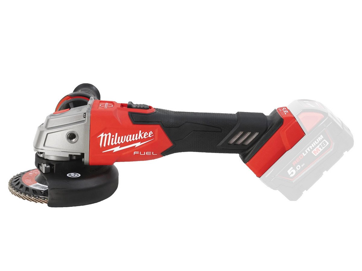 Polizor unghiular M18 FUEL Milwaukee, 125mm, 1200W, motor fara perii, franare, comutator culisant, Rapidstop, 4933478429. Fiabilitate si performanță 1 Polizor unghiular M18 FUEL Milwaukee