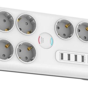Prelungitor 6 posturi Shuko si 5 USB