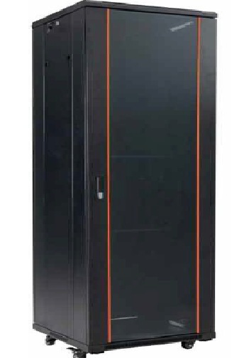Rack 42U, 19 inch, 600x 600 mm, structura otel, incarcare 800 kg, usa sticla securizata, panouri laterale detasabile, Safer SAF-NC-6642. Fiabilitate si performanță 1 Rack 42U