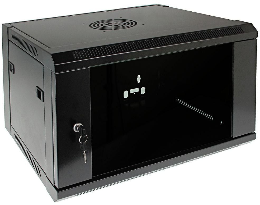 Rack 9U, montaj pe perete, 600x450, yala cu cheie, usa din sticla securizata, Safer SAF-WMA-6409. Fiabilitate si performanță 1 Rack 9U