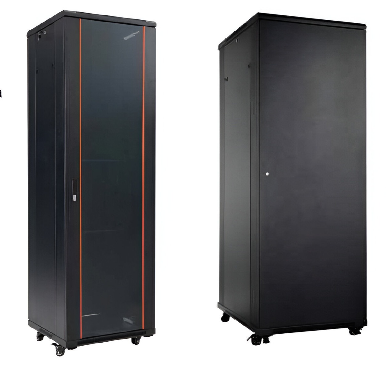 Rack de podea 47U, 19 inch, 600x800 mm, structura otel, incarcare 800 kg, usa sticla securizata, panouri laterale detasabile, Safer SAF-NC-6847. Fiabilitate si performanță 1 Rack de podea 47U