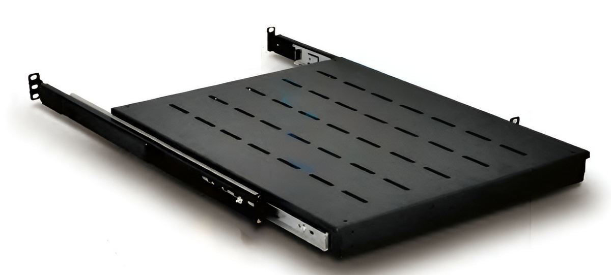 Raft mobil pentru rackuri cu adancime de 600 si 800, 440x350, sarcina maxima 30kg, negru, Safer RAFTMO60-80. Fiabilitate si performanță 1 Raft mobil pentru rackuri cu adancime de 600 si 800