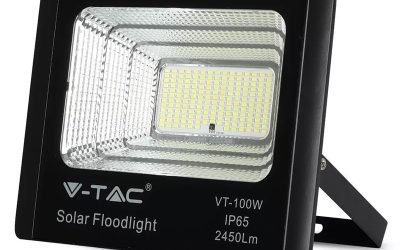 Articole 11 Reflector LED 35W cu panou solar – V-Tac VT-100W