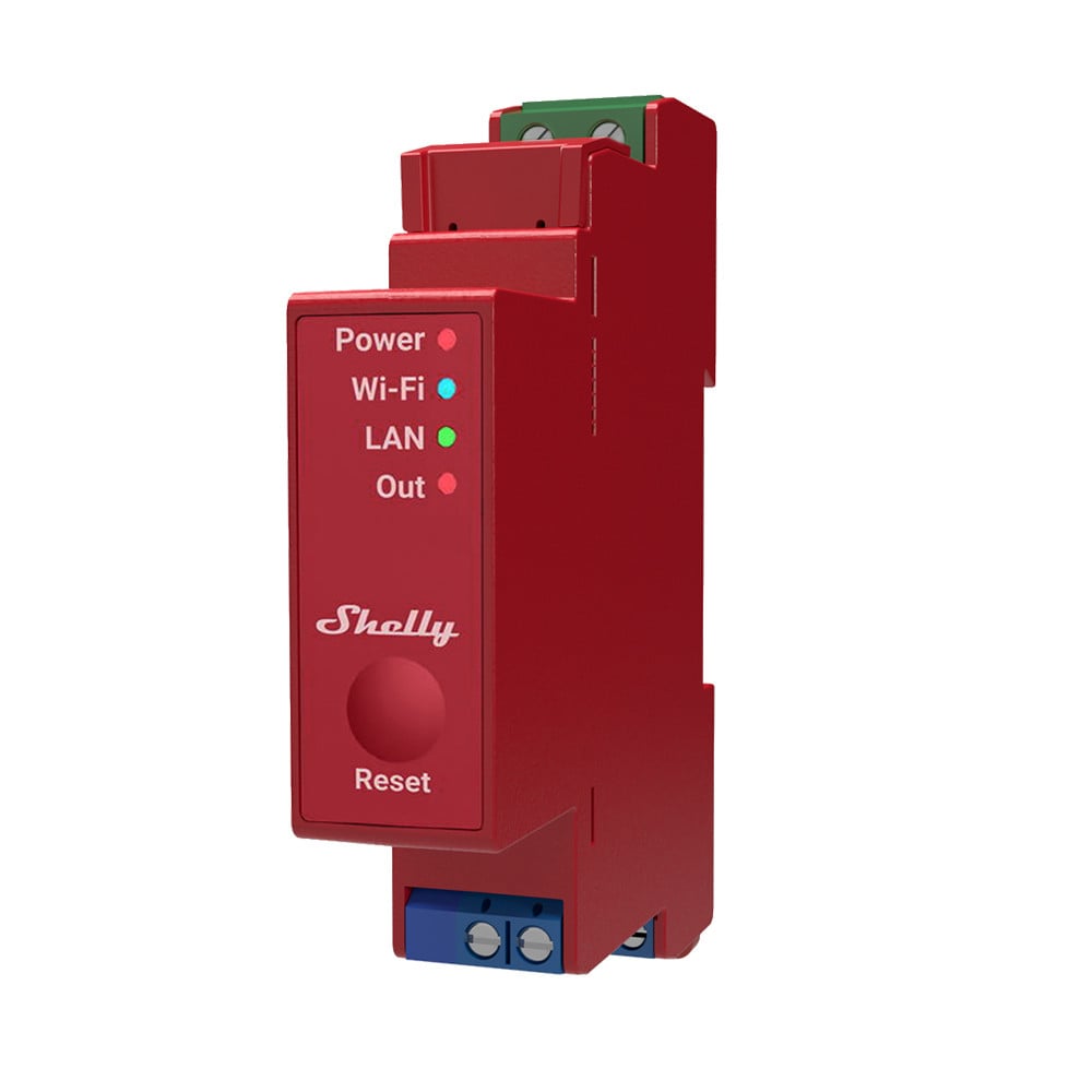 Releu Smart Shelly Pro 1PM, 16A, cu Wi-Fi, LAN, Bluetooth, montaj sina DIN, ALL-REL-PRO1PM. Fiabilitate si performanță 1 Releu Smart Shelly Pro 1PM