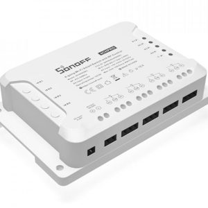 Releu wireless 4 canale 10 Amperi, SONOFF 4CH PRO R3, Wi-Fi, control RF 433MHz, control vocal, LAN, montare sina DIN. Fiabilitate si performanță – ofertă, preț și specificații