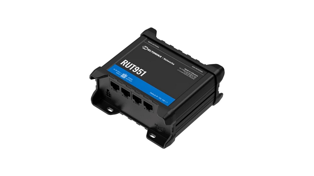 Router 4G, industrial, 4 porturi RJ45, Wi-Fi 4, dual SIM, Teltonika RUT951. Fiabilitate si performanță 1 Router 4G