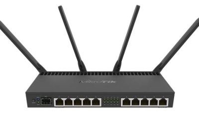 Articole 8 Router wireless dualband Gigabit 10 porturi MikroTik RB4011IGS+5HACQ2HND-IN
