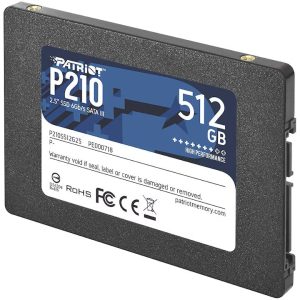 SSD 512GB Patriot P210 P210S512G25, SATA III, 2.5 inch, 520MB/s Citire, 430MB/s Scriere. Fiabilitate si performanță – ofertă, preț și specificații
