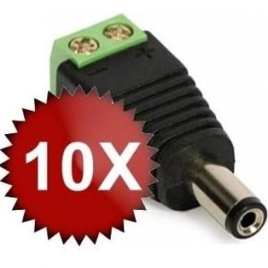 Set 10 DCM - Mufe alimentare tata pentru camere supraveghere 10XDCM