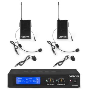 Set 2 microfoane si lavaliera VHF