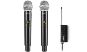 Set 2 microfoane wireless UHF Vonyx WM552, Plug and Play. Fiabilitate si performanță